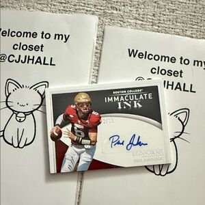 Immaculate Phil Jurkovec Autograph Football Card